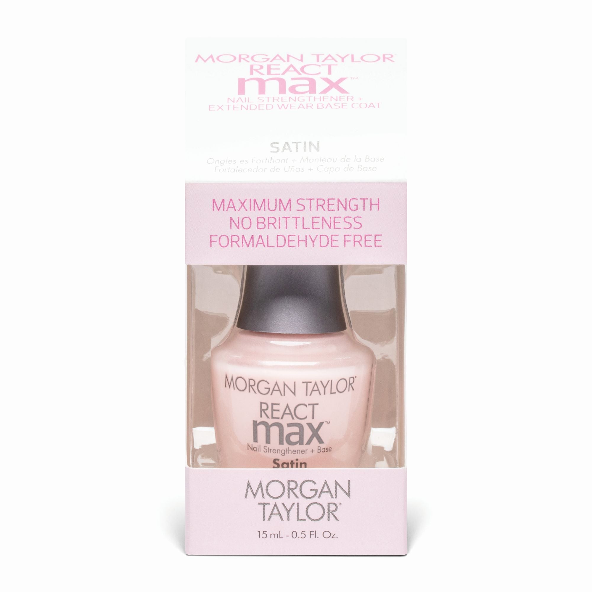 REACTmax Satin Nail Strengthener and Extended Wear Base Coat