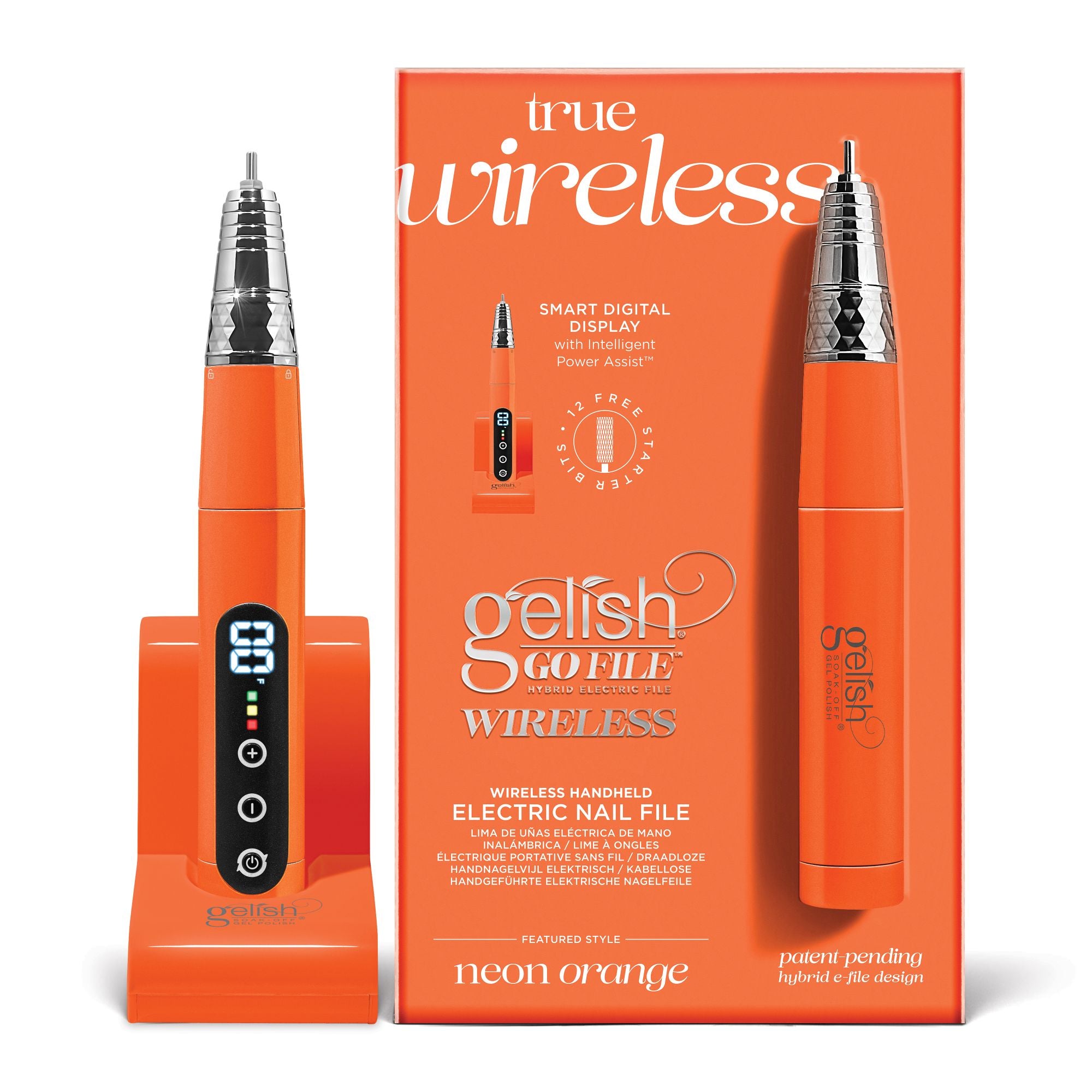 Wireless Go Electric Nail File - Neon Orange