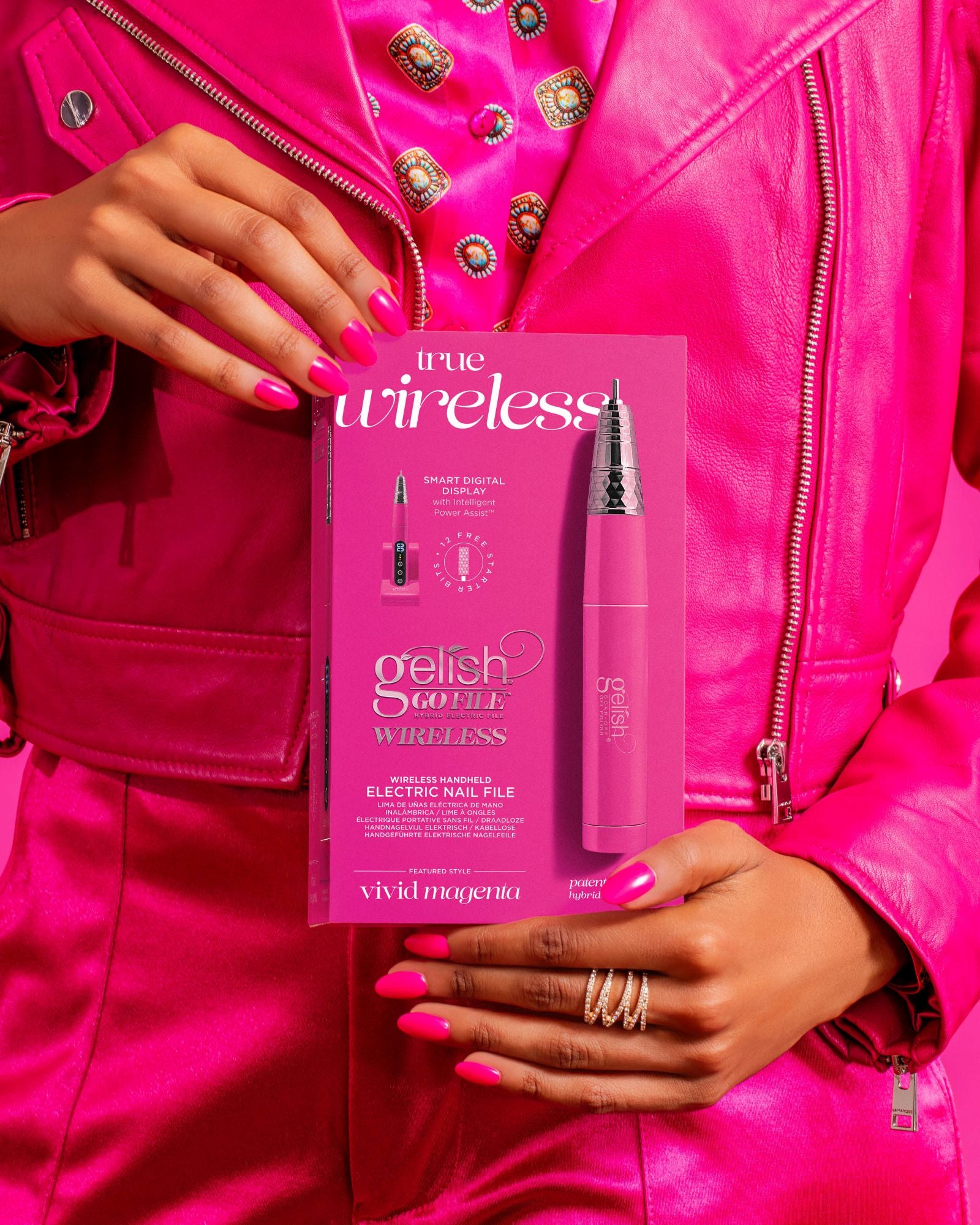 Wireless Go Electric Nail File - Magenta