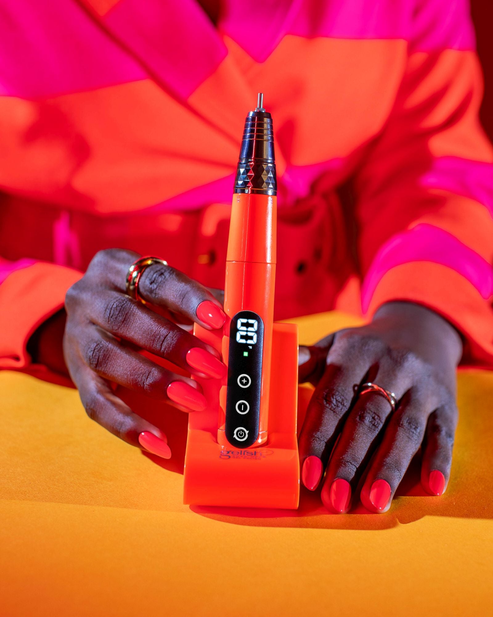 Wireless Go Electric Nail File - Neon Orange
